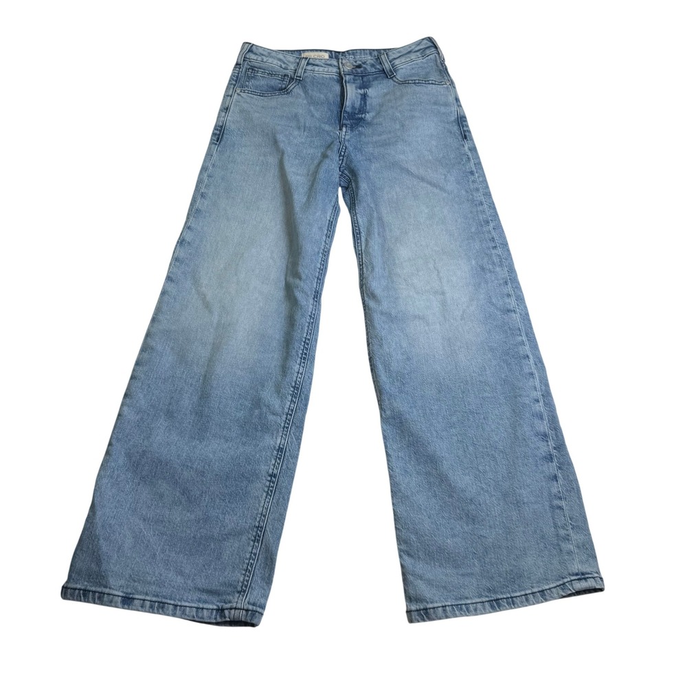 Pilcro Wide Leg Jeans Women 27P Light Blue Excellent High Rise Stretch Denim